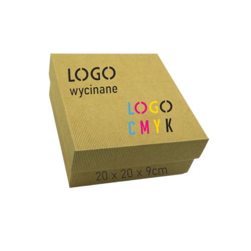 Pudełko prezentowe z logo | 20x20x9cm